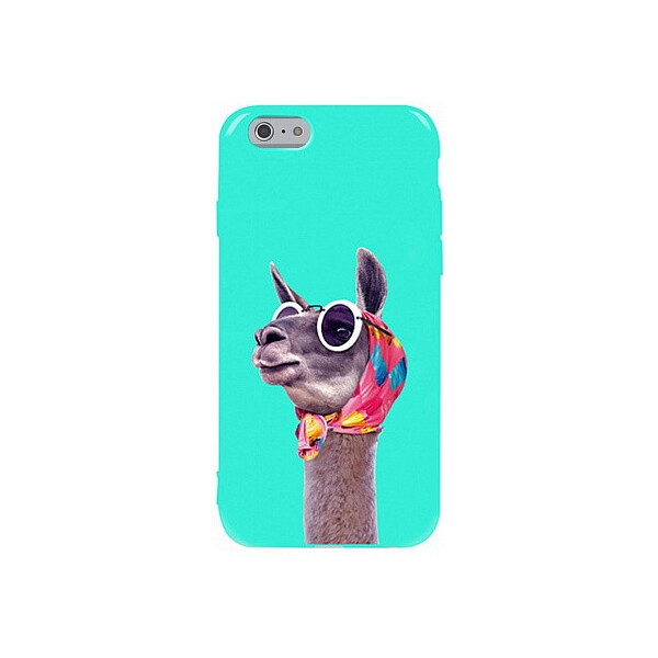 

Чехол-накладка TOTO Pure TPU 2mm Print Case Apple iPhone 6/6s #8 Lama Glasses Mint'