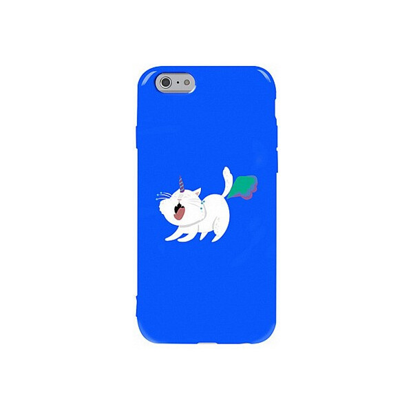 

Чехол-накладка TOTO Pure TPU 2mm Print Case Apple iPhone 6/6s #6 Cat Puk Blue'
