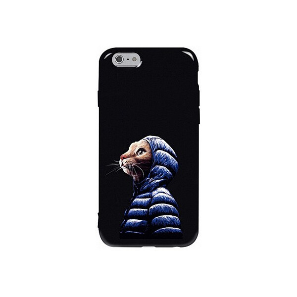 

Чехол-накладка TOTO Pure TPU 2mm Print Case Apple iPhone 6/6s #76 Catcoat Black'