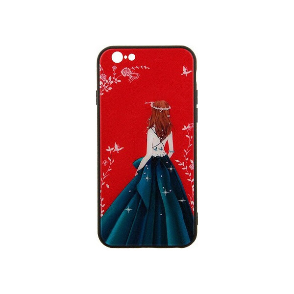 

Чехол-накладка TOTO Glass Fashionable Case Apple iPhone 6/6S Green Dress Girl'