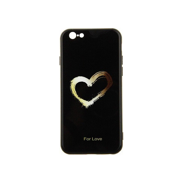 

Чехол-накладка TOTO Glass Fashionable Case Apple iPhone 6/6S Heart on Black'