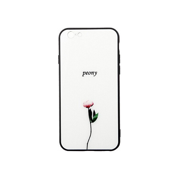 

Чехол-накладка TOTO Glass Fashionable Case Apple iPhone 6/6S Peon on White'