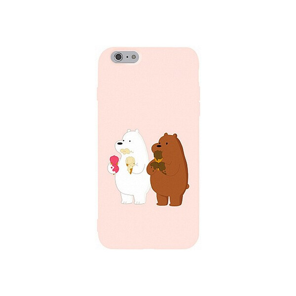 

Чехол-накладка TOTO Matt TPU 2mm Print Case Apple iPhone 6/6s #66 Bear Icecreame Sand pink'