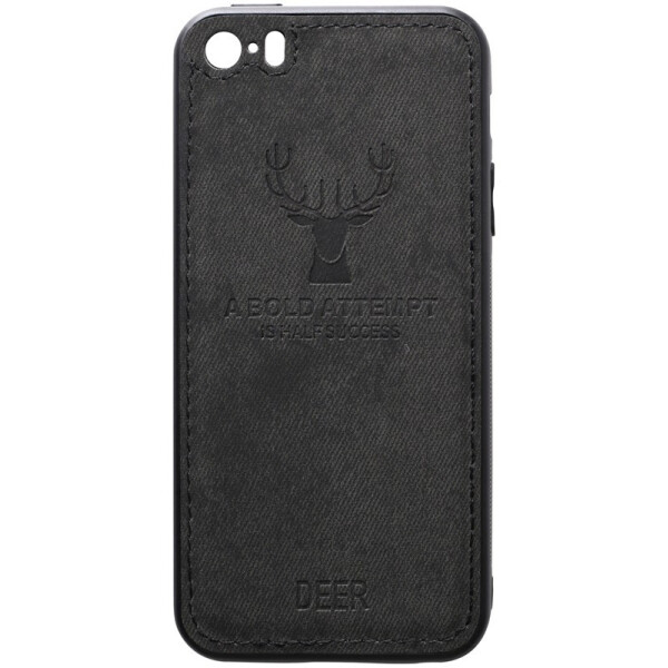 

Чехол-накладка TOTO Deer Shell With Leather Effect Case Apple iPhone 5/5s/SE Black