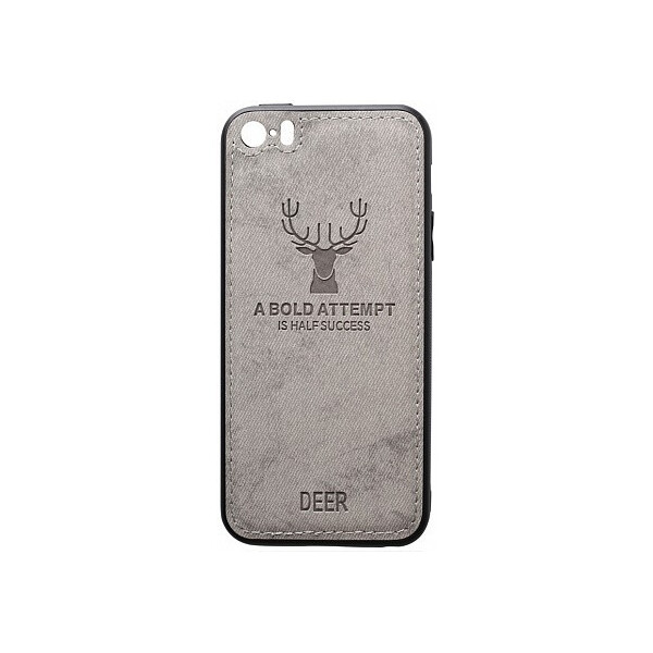 

Чехол-накладка TOTO Deer Shell With Leather Effect Case Apple iPhone 5/5s/SE Gray'