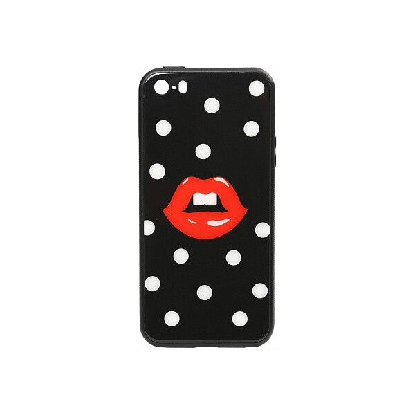 

Чехол-накладка TOTO Cartoon Print Glass Case Apple iPhone SE/5s/5 Red Lips'