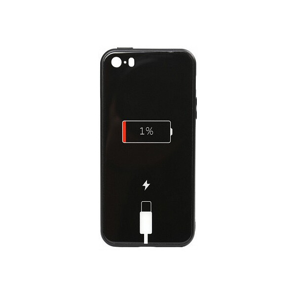 

Чехол-накладка TOTO Cartoon Print Glass Case Apple iPhone SE/5s/5 Battery Charge'