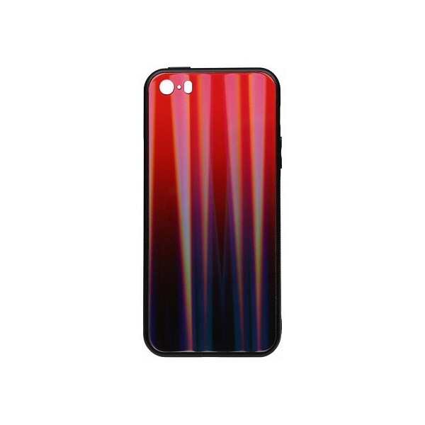 

Чехол-накладка TOTO Aurora Print Glass Case Apple iPhone SE/5s/5 Red'