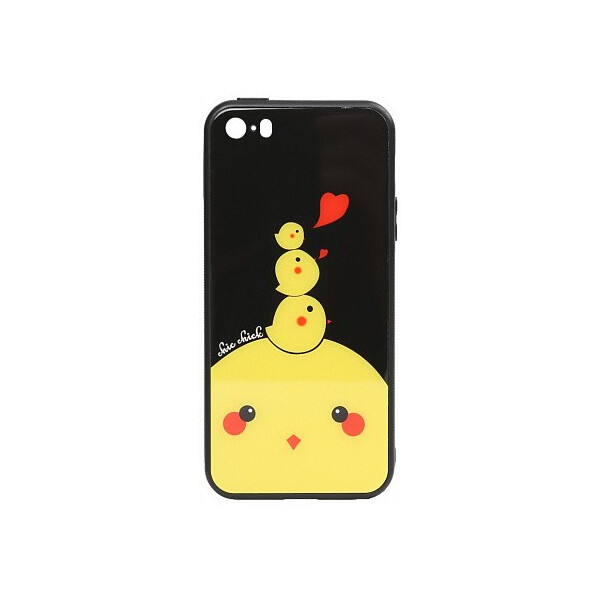 

Чехол-накладка TOTO Cartoon Print Glass Case Apple iPhone SE/5s/5 Chicken Chick'