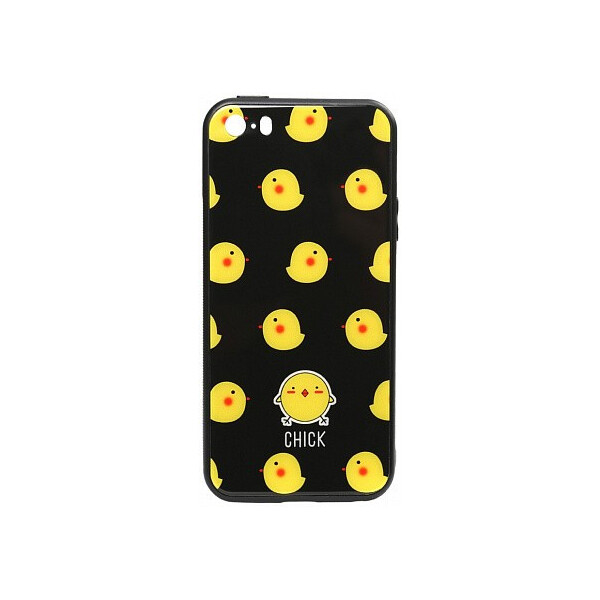 

Чехол-накладка TOTO Cartoon Print Glass Case Apple iPhone SE/5s/5 Chick'