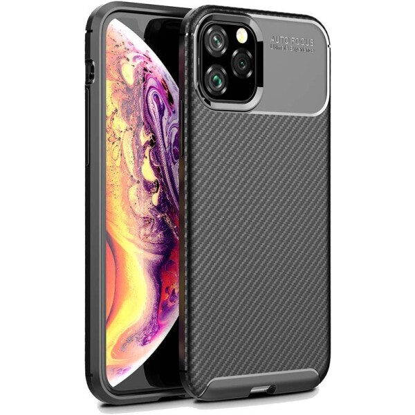 

Чехол-накладка Ipaky Carbon Fiber Series/Soft TPU Case Apple iPhone 11 Pro Black