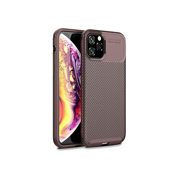 

Чехол-накладка Ipaky Carbon Fiber Series/Soft TPU Case Apple iPhone 11 Pro Coffee'