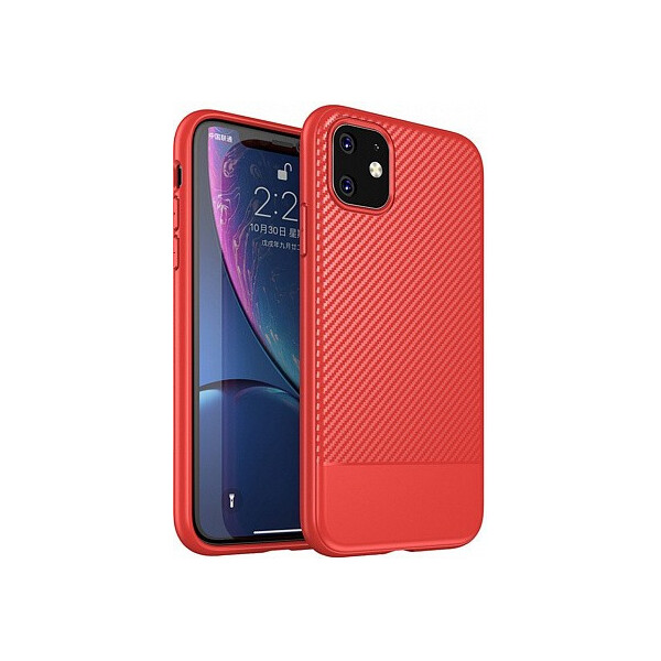

Чехол-накладка Ipaky Moosy Series/TPU With Carbon Fiber Case Apple iPhone 11 Red'