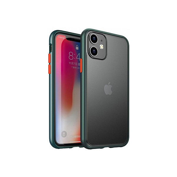 

Чехол-накладка Ipaky Cucoloris Series/TPU Frame Anti-Scratch PC Case Apple iPhone 11 Dark Green'