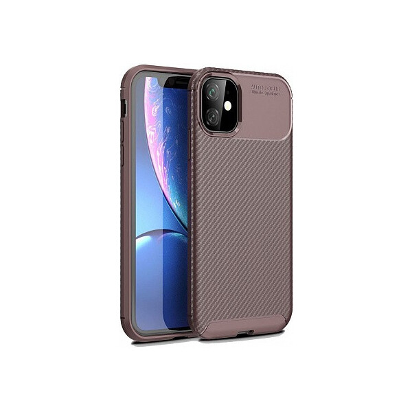 

Чехол-накладка Ipaky Carbon Fiber Series/Soft TPU Case Apple iPhone 11 Coffee'