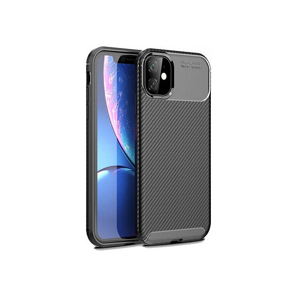 

Чехол-накладка Ipaky Carbon Fiber Series/Soft TPU Case Apple iPhone 11 Black'