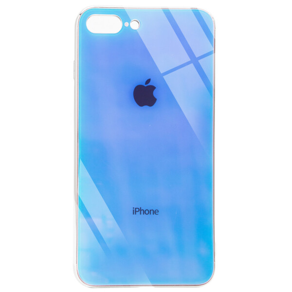 

TPU+Glass чехол Gradient Rainbow с лого для Apple iPhone 7 plus / 8 plus (5.5")