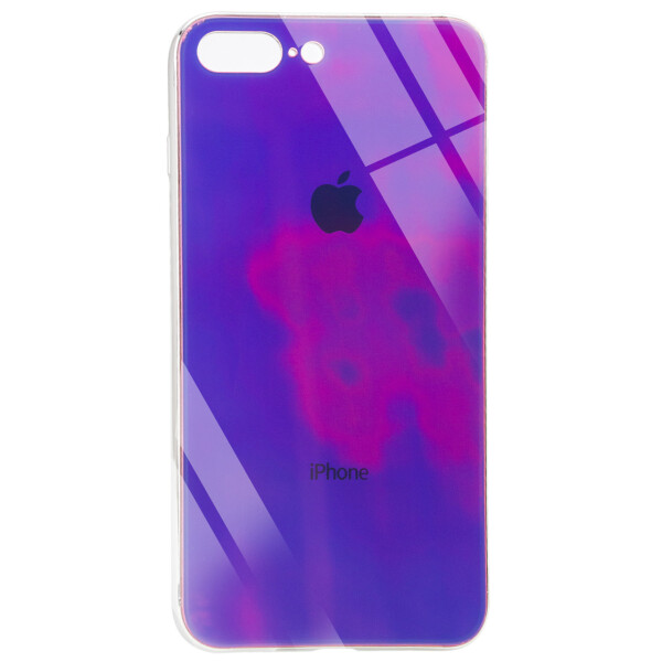 

TPU+Glass чехол Gradient Rainbow с лого для Apple iPhone 7 plus / 8 plus (5.5")