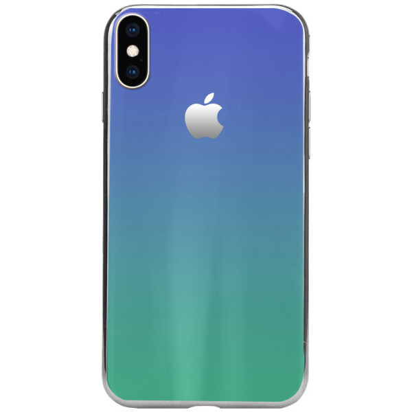 

TPU+Glass чехол Gradient Aurora с лого для Apple iPhone X / XS (5.8")
