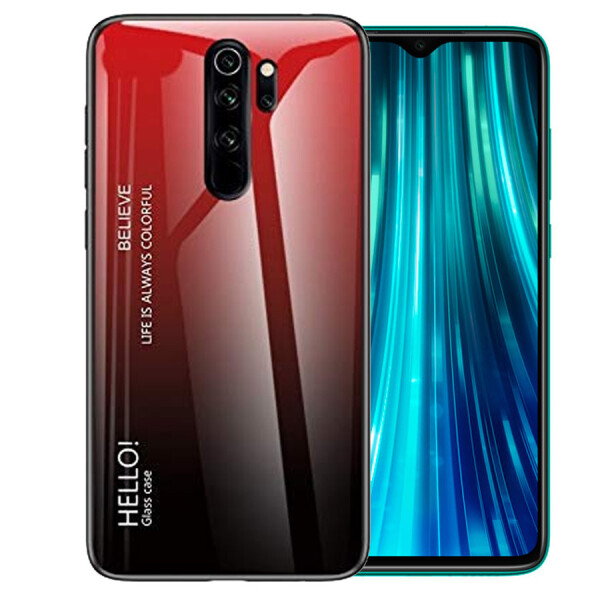 

TPU+Glass чехол Gradient HELLO для Xiaomi Redmi Note 8 Pro
