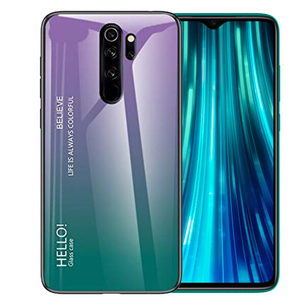 

TPU+Glass чехол Gradient HELLO для Xiaomi Redmi Note 8 Pro