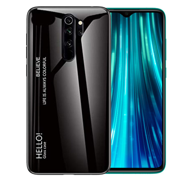 

TPU+Glass чехол Gradient HELLO для Xiaomi Redmi Note 8 Pro