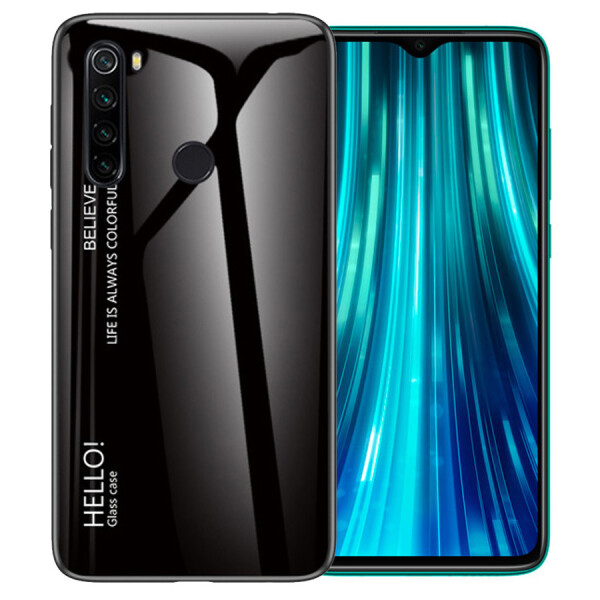 

TPU+Glass чехол Gradient HELLO для Xiaomi Redmi Note 8