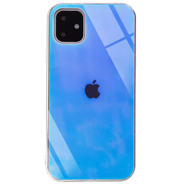

TPU+Glass чехол Gradient Rainbow с лого для Apple iPhone 11 (6.1")