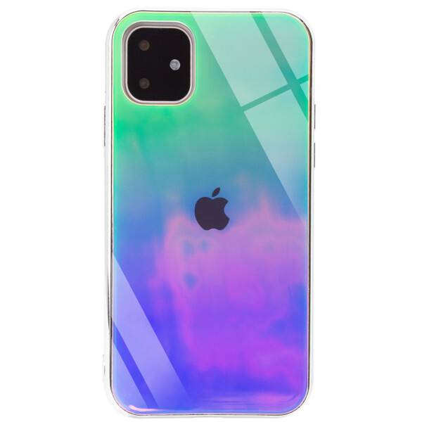 

TPU+Glass чехол Gradient Rainbow с лого для Apple iPhone 11 (6.1")