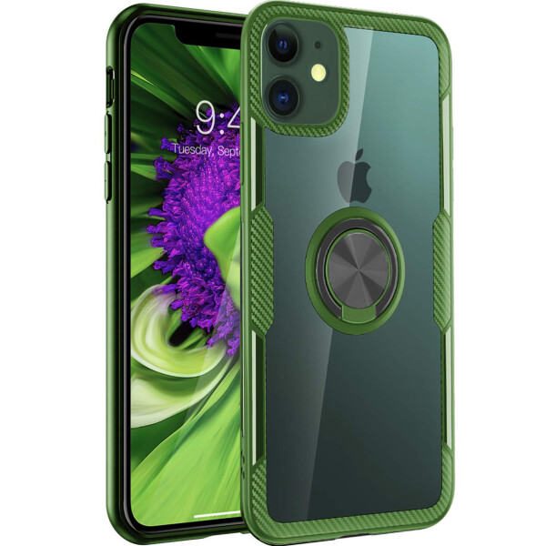 

TPU+PC чехол Deen CrystalRing под магнитный держатель для Apple iPhone 11 (6.1")