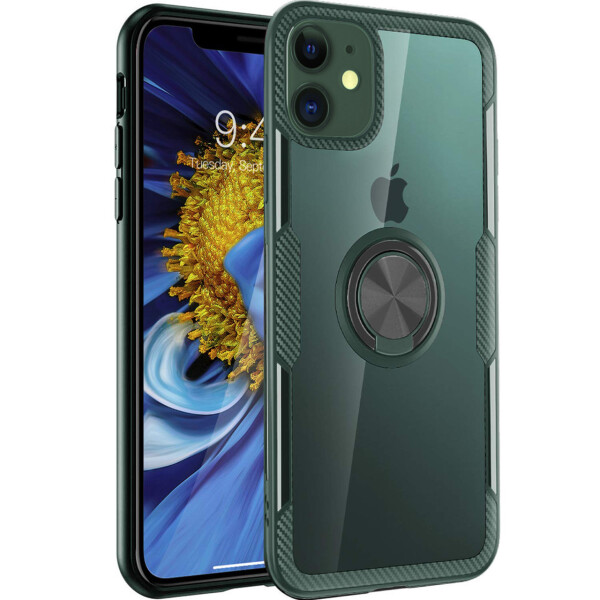 

TPU+PC чехол Deen CrystalRing под магнитный держатель для Apple iPhone 11 (6.1")