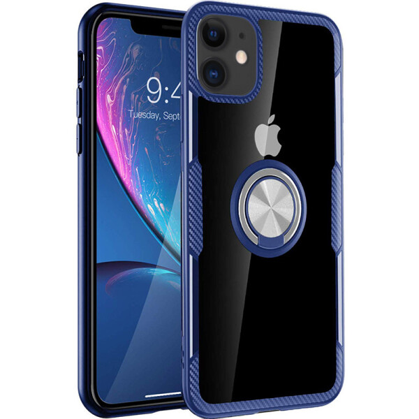 

TPU+PC чехол Deen CrystalRing под магнитный держатель для Apple iPhone 11 (6.1")