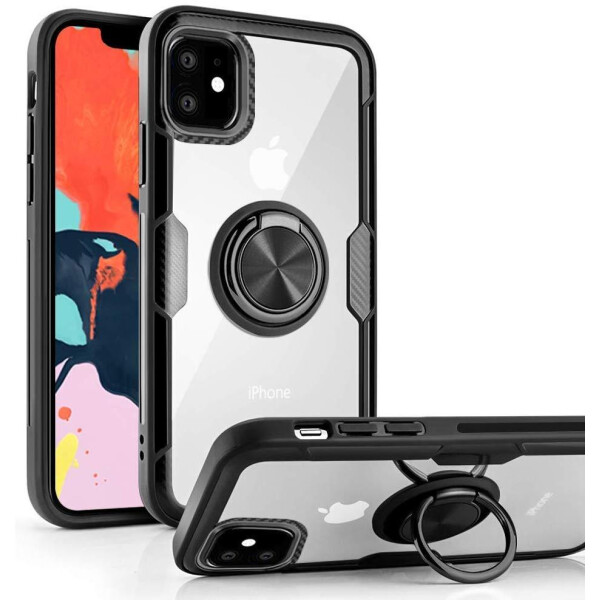 

TPU+PC чехол Deen CrystalRing под магнитный держатель для Apple iPhone 11 (6.1")