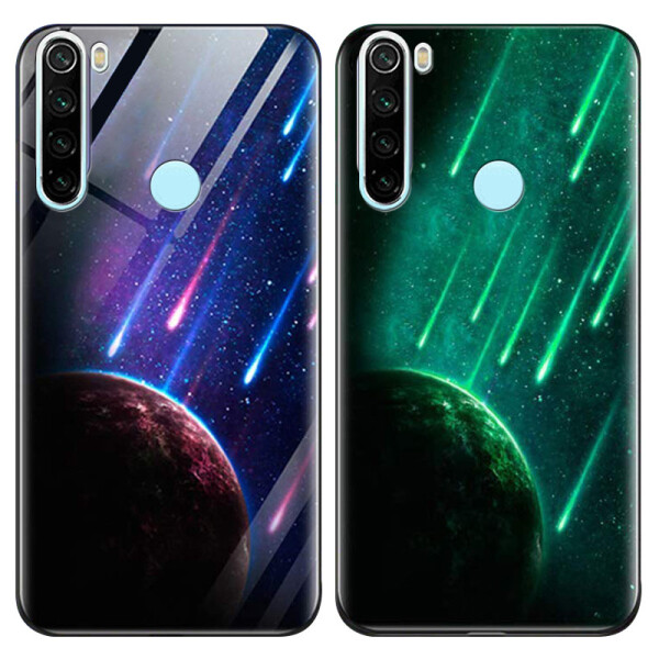 

TPU+Glass чехол светящийся в темноте для Xiaomi Redmi Note 8