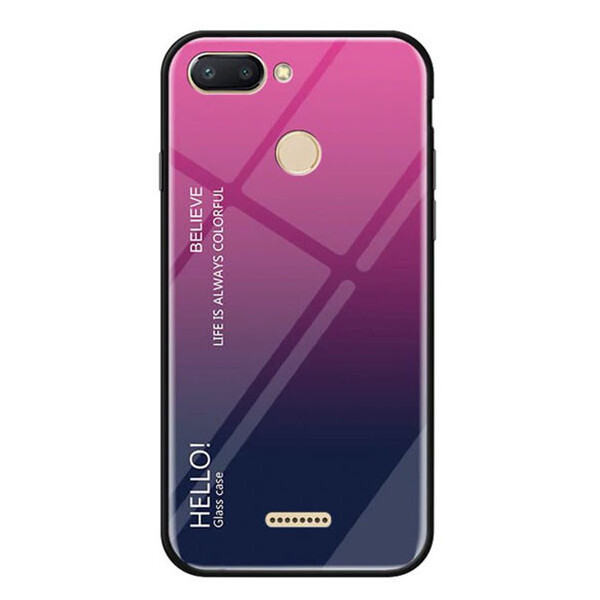 

TPU+Glass чехол Gradient HELLO для Xiaomi Redmi 6