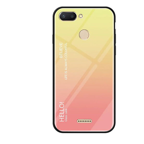 

TPU+Glass чехол Gradient HELLO для Xiaomi Redmi 6