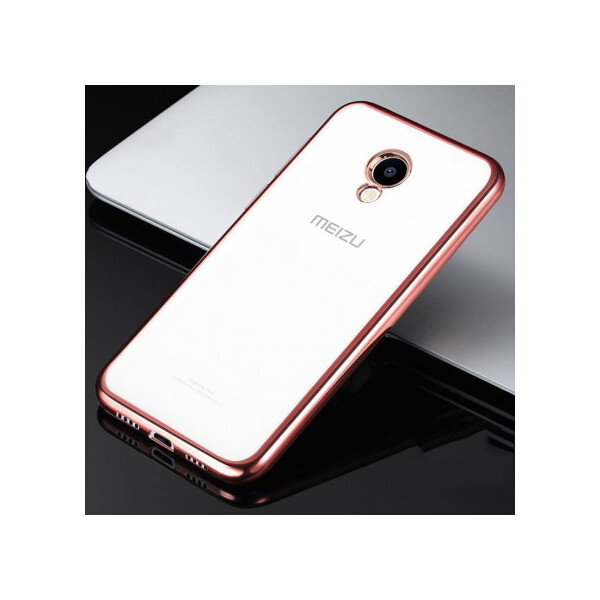 

Прозрачный силиконовый чехол для Meizu M5 с глянцевой окантовкой