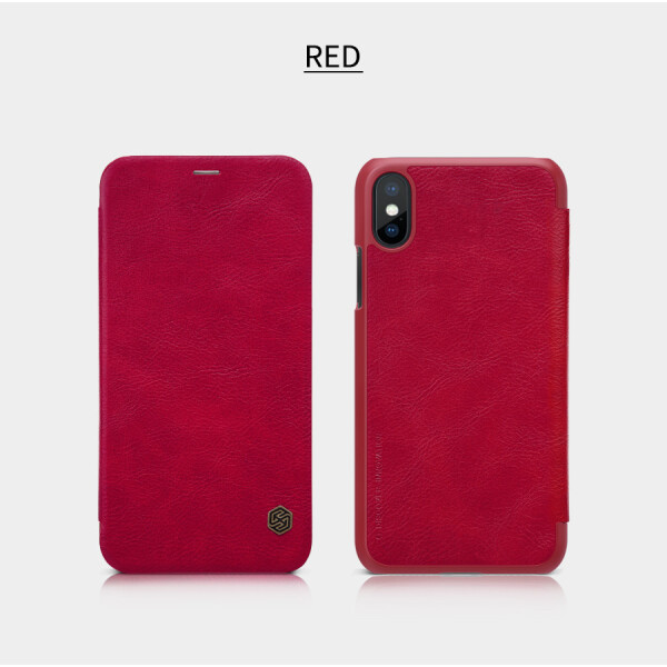 

Кожаный чехол (книжка) Nillkin Qin Series для Apple iPhone X (5.8") / XS (5.8")
