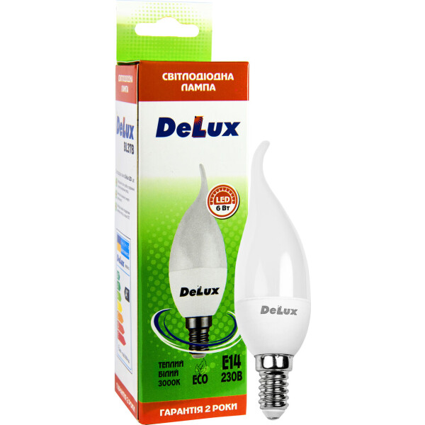 

Лампа светодиодная DELUX BL37B 6 Вт tail 3000K 220В E14 (90005410)