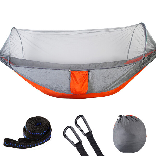 

Гамак (c москитной сеткой и дугами) Dense forest grey-orange (new_52169)
