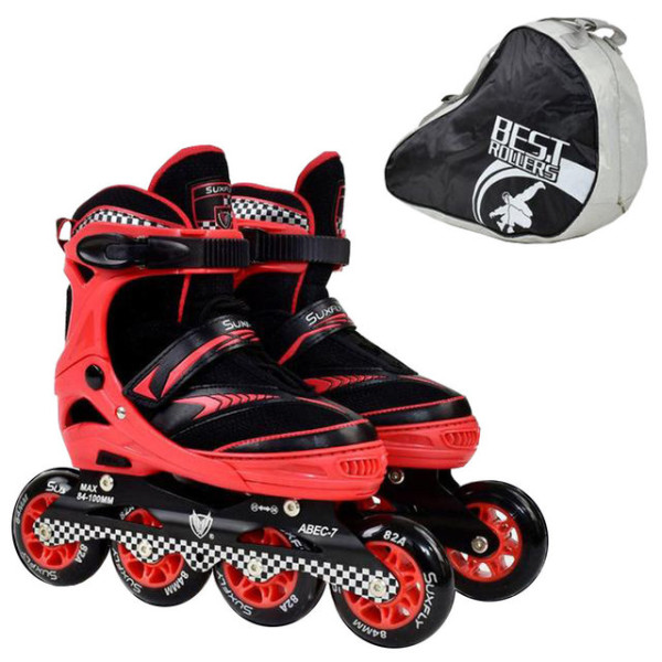 

Роликовые коньки детские Best Rollers 6014 размер L 39-42 Красный