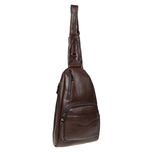 

Мужской кожаный рюкзак через плечо Borsa Leather K1029-brown