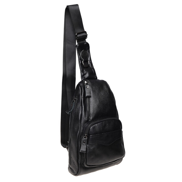 

Мужской кожаный рюкзак через плечо Borsa Leather K1029-black