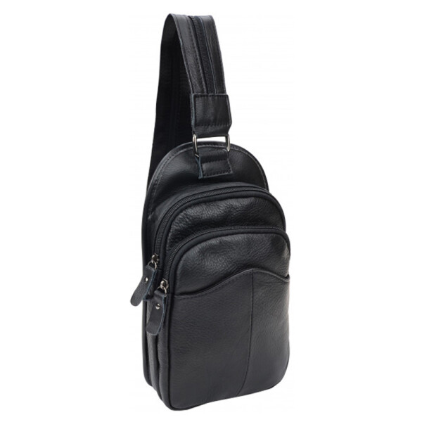 

Мужской кожаный рюкзак через плечо Borsa Leather 1ta1003m-black