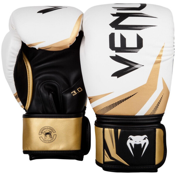 

Боксерские перчатки Venum Original Challenger 3.0 (10oz) Белые с черным и золотистым
