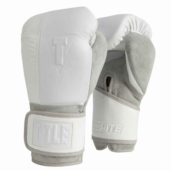 

Боксерские перчатки TITLE WHITE Training Gloves (14oz) Белые