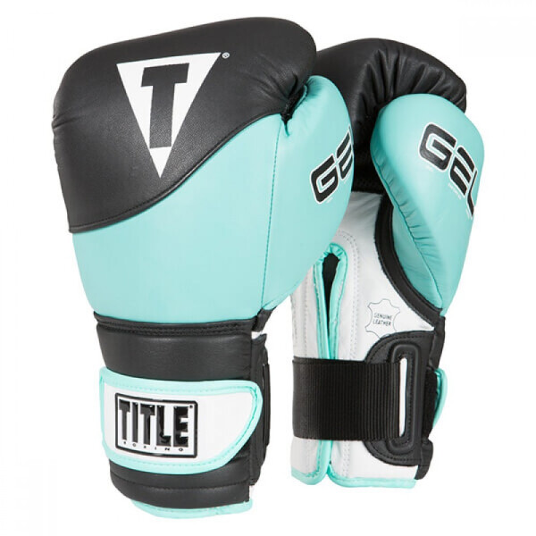 

Боксерские перчатки TITLE GEL Suspense W2T Training (14oz) Голубые с черным