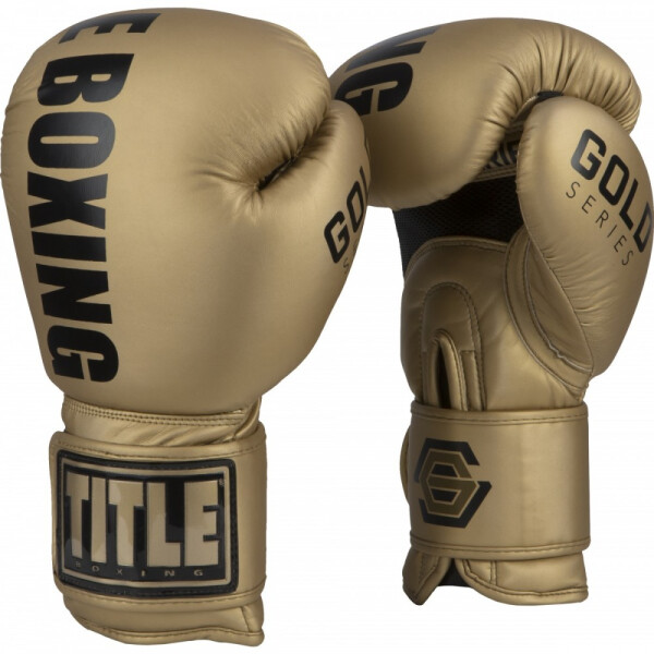 

Боксерские перчатки TITLE Gold Series Select Training (16oz) Золотистые