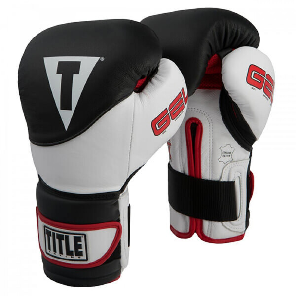 

Боксерские перчатки TITLE GEL Suspense Training (16oz) Черные с Белым