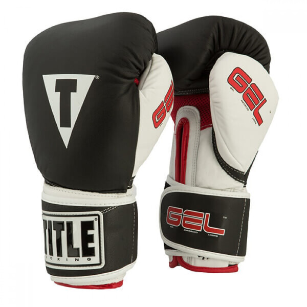 

Боксерские перчатки TITLE GEL Intense Trening/Sparring (14oz) Черные с белым